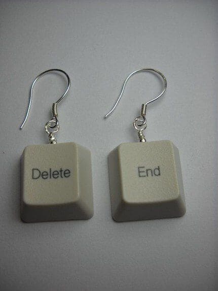 Upcycled Keyboard Key Earrings