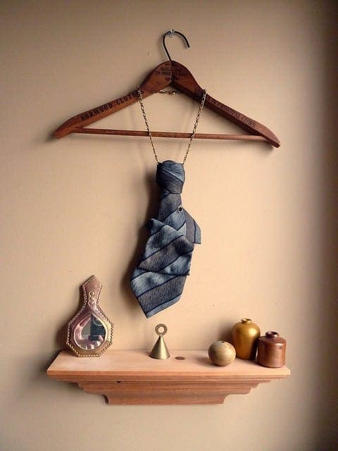Upcycled Necktie Statement Necklace