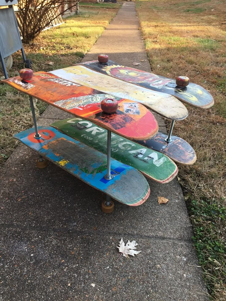 Upcycled Skateboard Deck Coffee Table