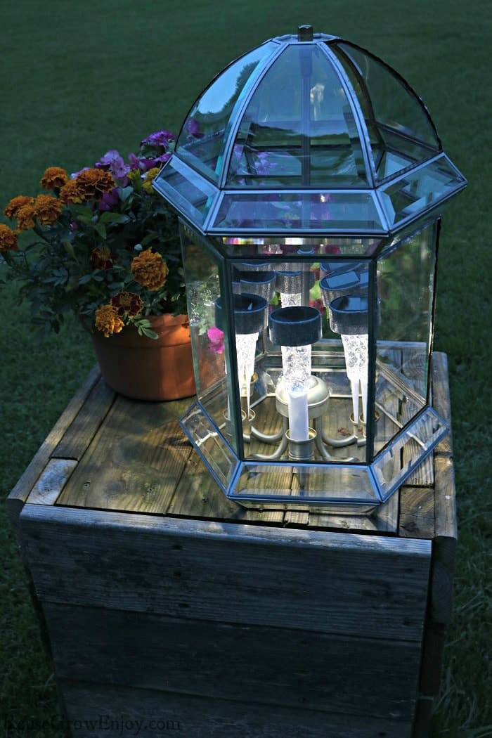 Upcycled Solar Greenhouse Lantern