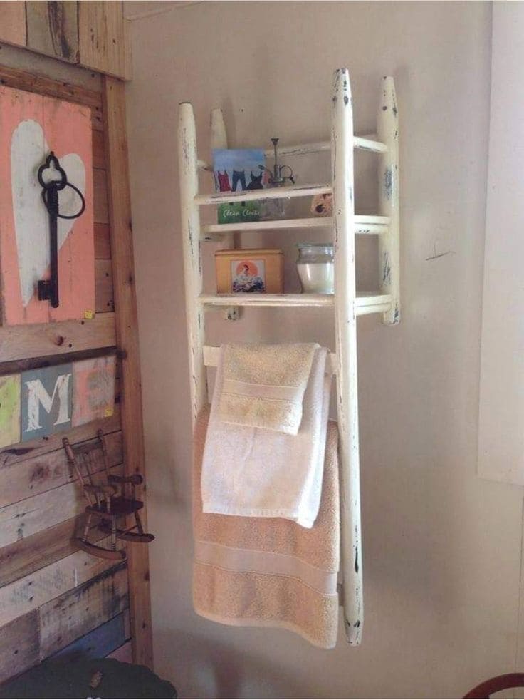Upside-Down Chair Wall Shelf