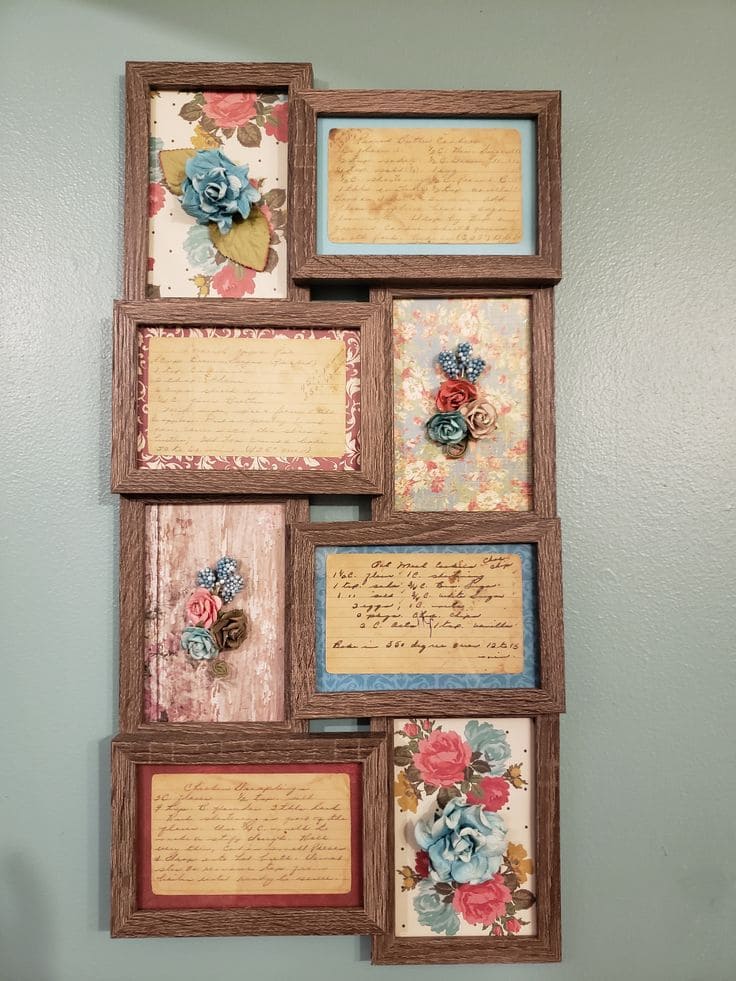Vintage Recipe Collage Frame