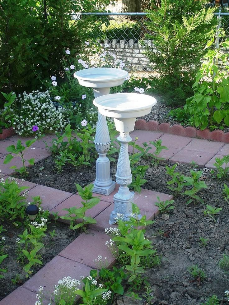 Vintage Spindle Birdbaths
