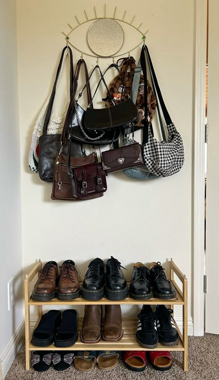 Wall-Mounted Purse Display