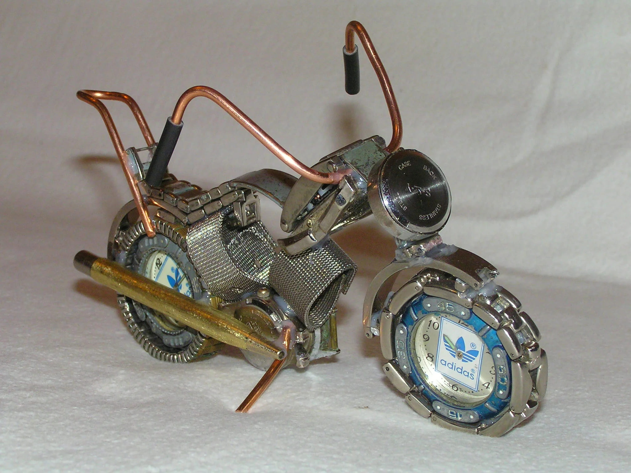 Watch Part Mini Motorcycle Sculpture