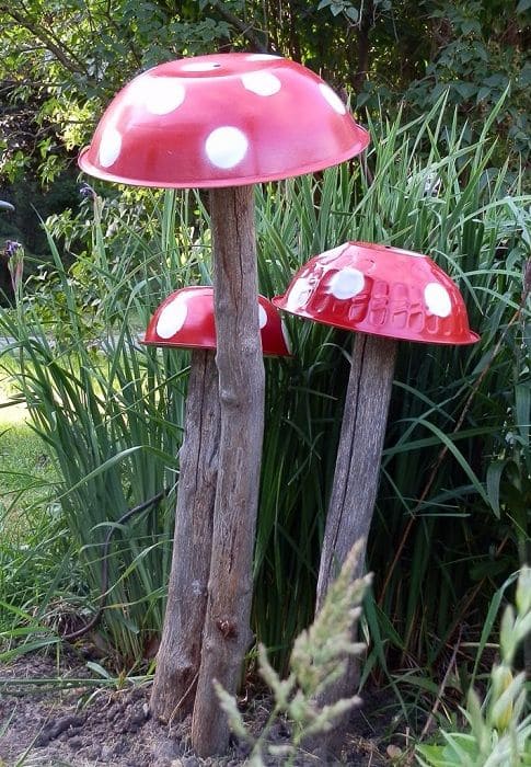 Whimsical Garden Mushrooms