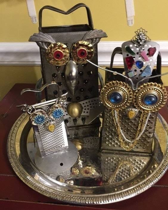 Whimsical Grater Owls