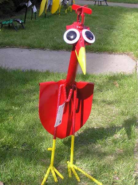 Whimsical Shovel Rooster