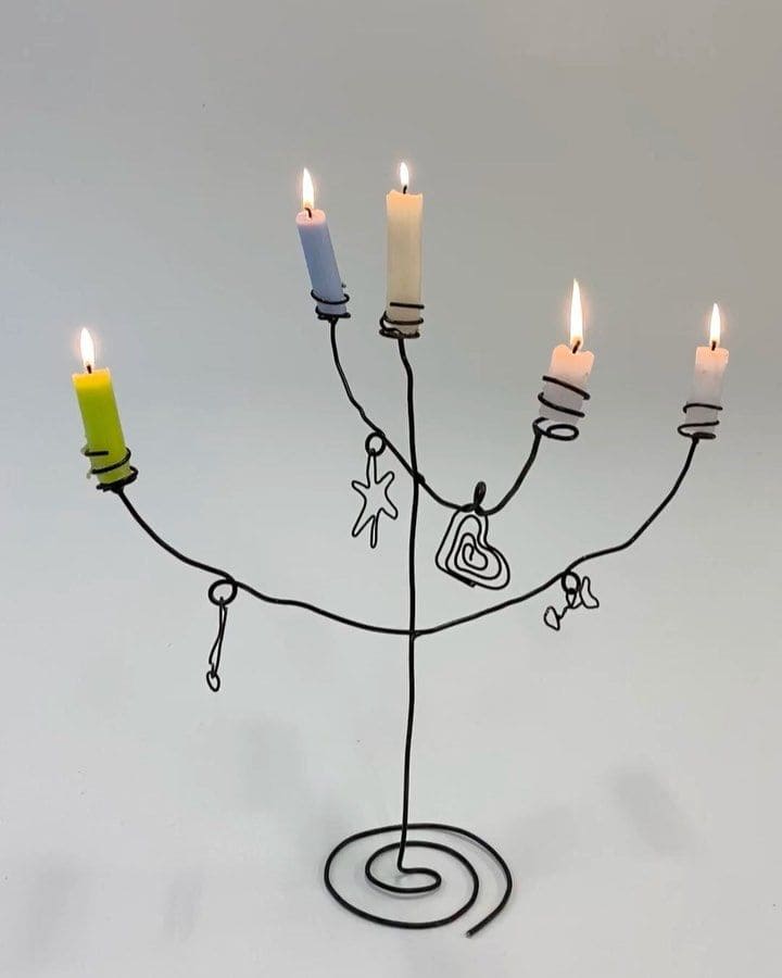 Whimsical Wire Candelabra
