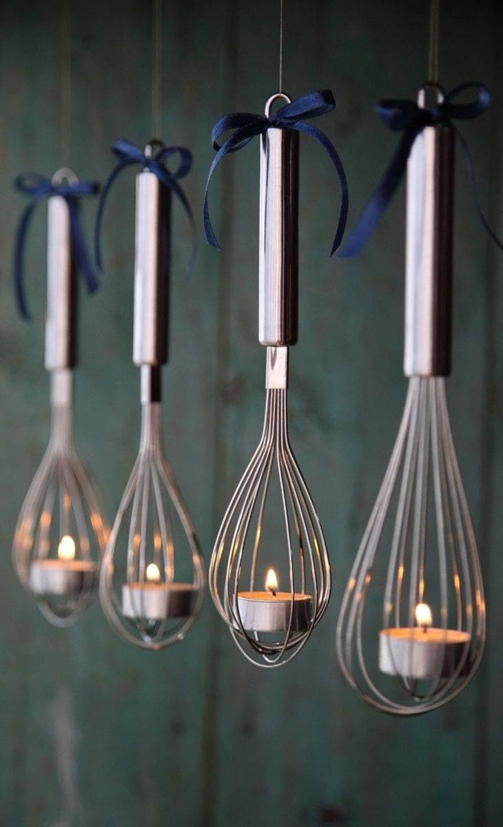 Whisk Tea Light Candle Holders