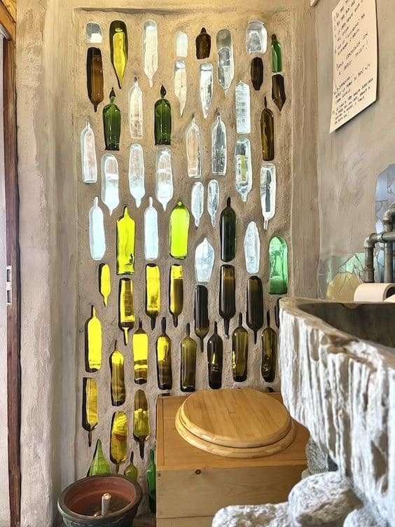 Wine Bottle Light Wall
