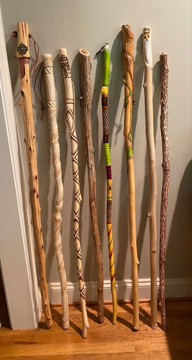 Wizards Hand-Carved Walking Staffs
