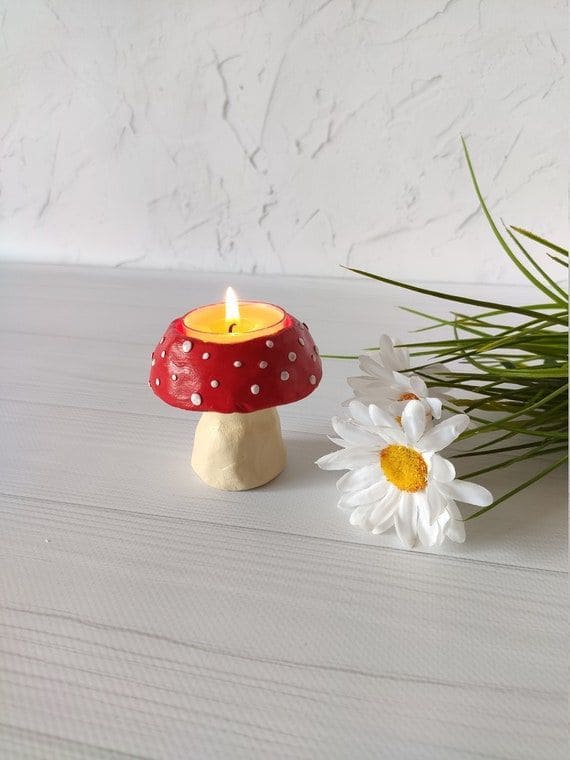 Woodland Toadstool Tealight Holder
