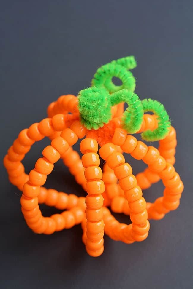 3D Beaded Pumpkin Craft 1
