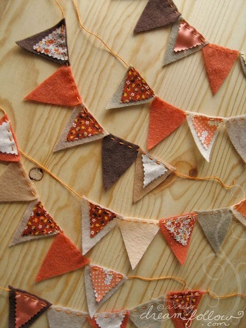 Autumn Felt Bunting Garland
