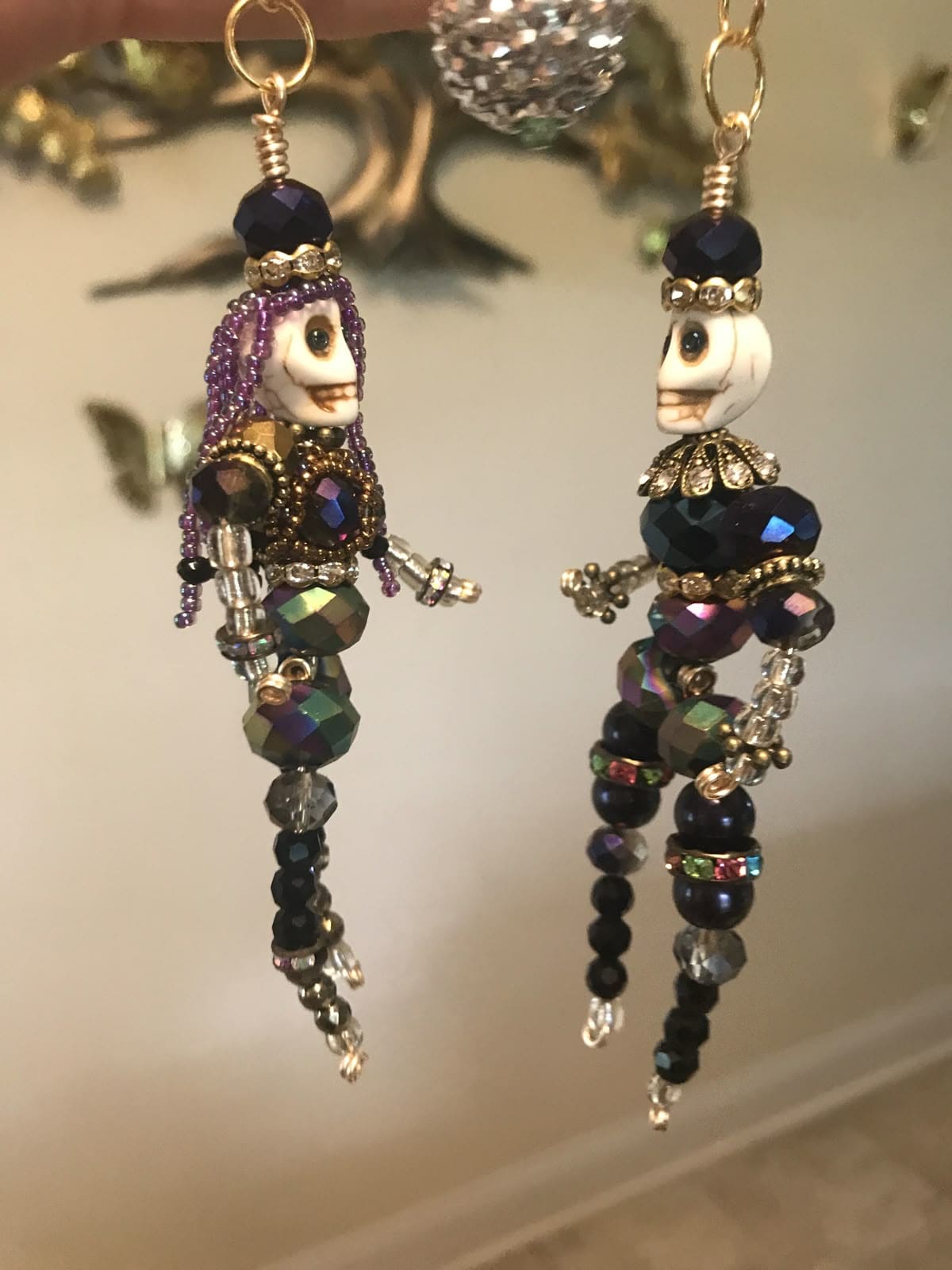 Beaded Skeleton Earrings 1