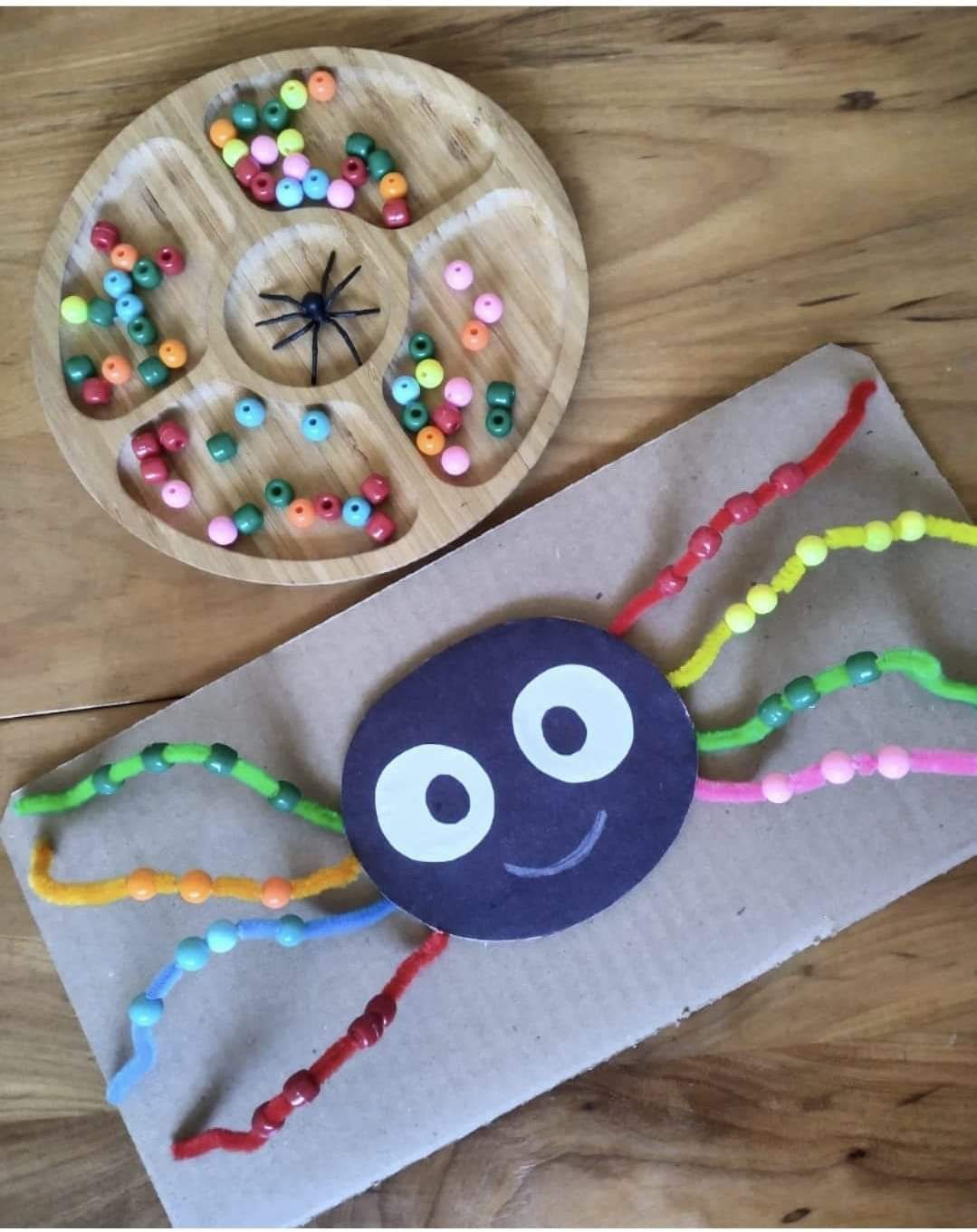 Beaded Spider Craft for Kids 1