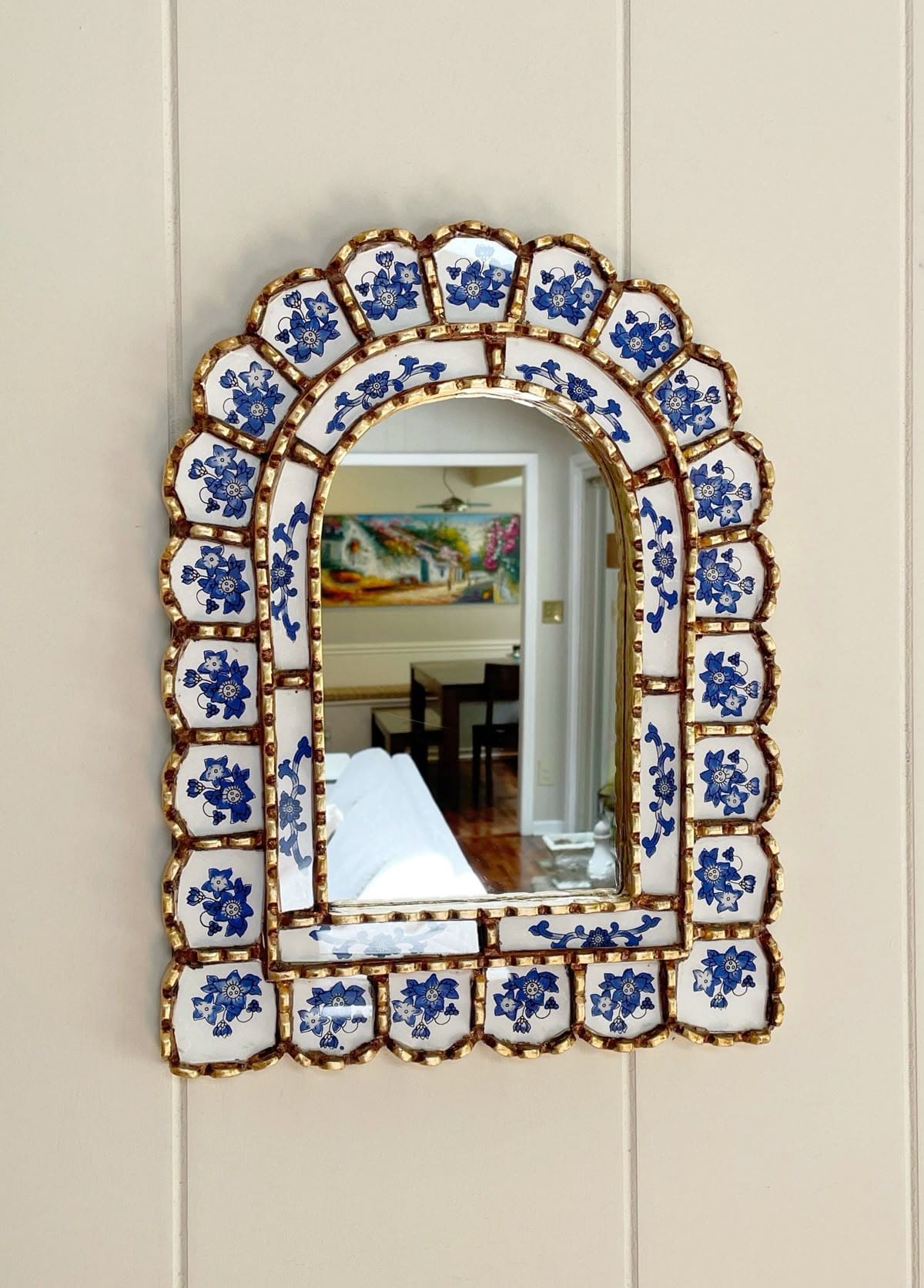 Blue and White Porcelain Shard Mirror