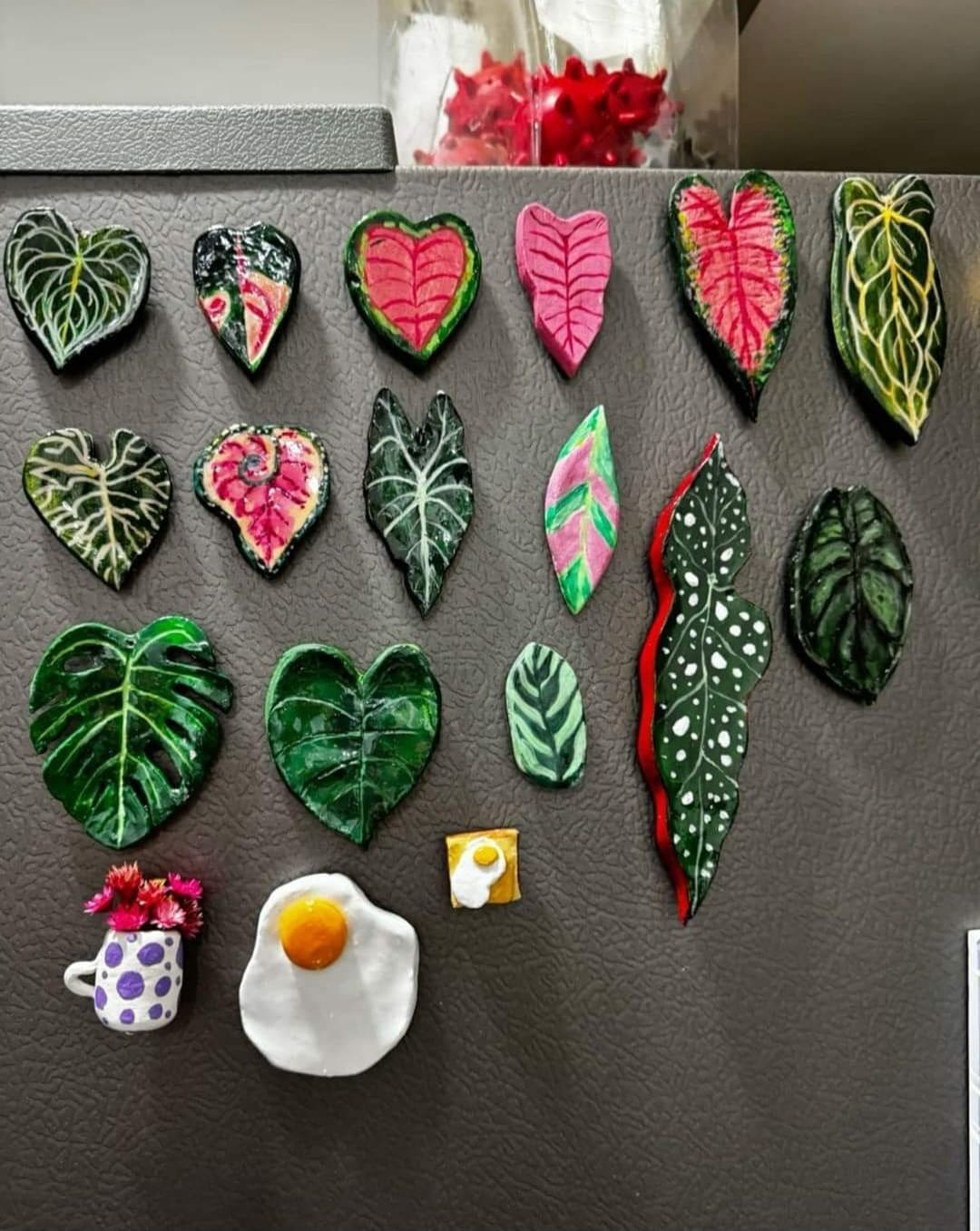 Botanical Clay Leaf Magnets