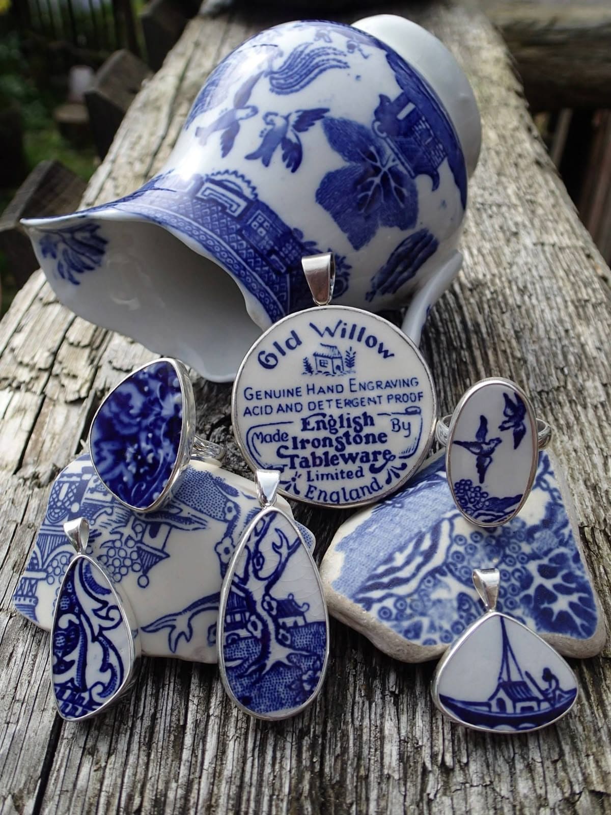Broken China Jewelry Pendants