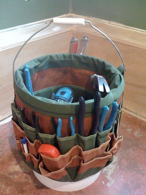 Bucket Garden Tool Organizer