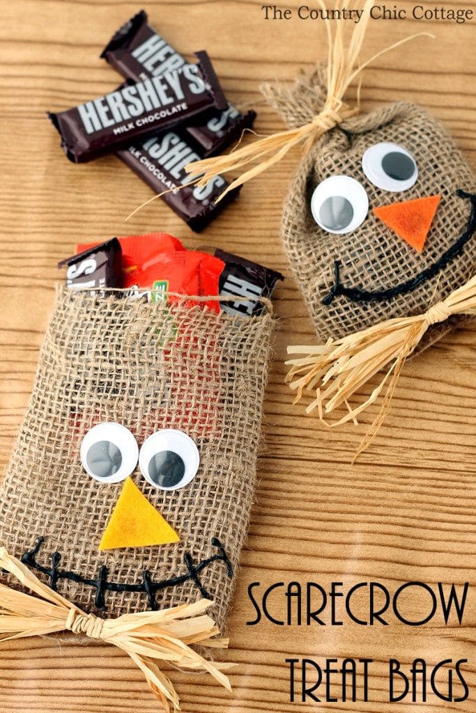 Burlap Scarecrow Treat Bags
