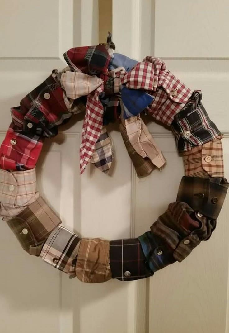 Button-Up Shirt Memorial Wreath