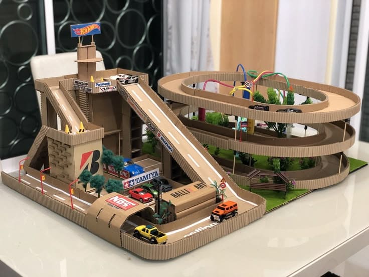 Cardboard Hot Wheels City