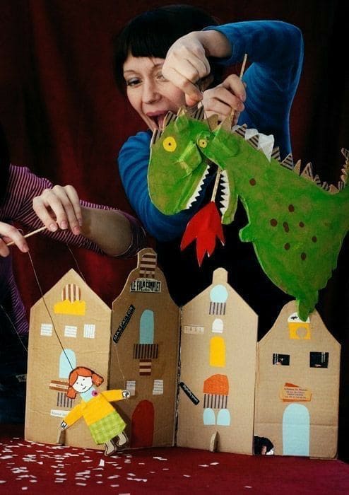 Cardboard Town Puppet Theater