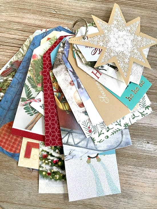 Christmas Card Gift Tag Ring