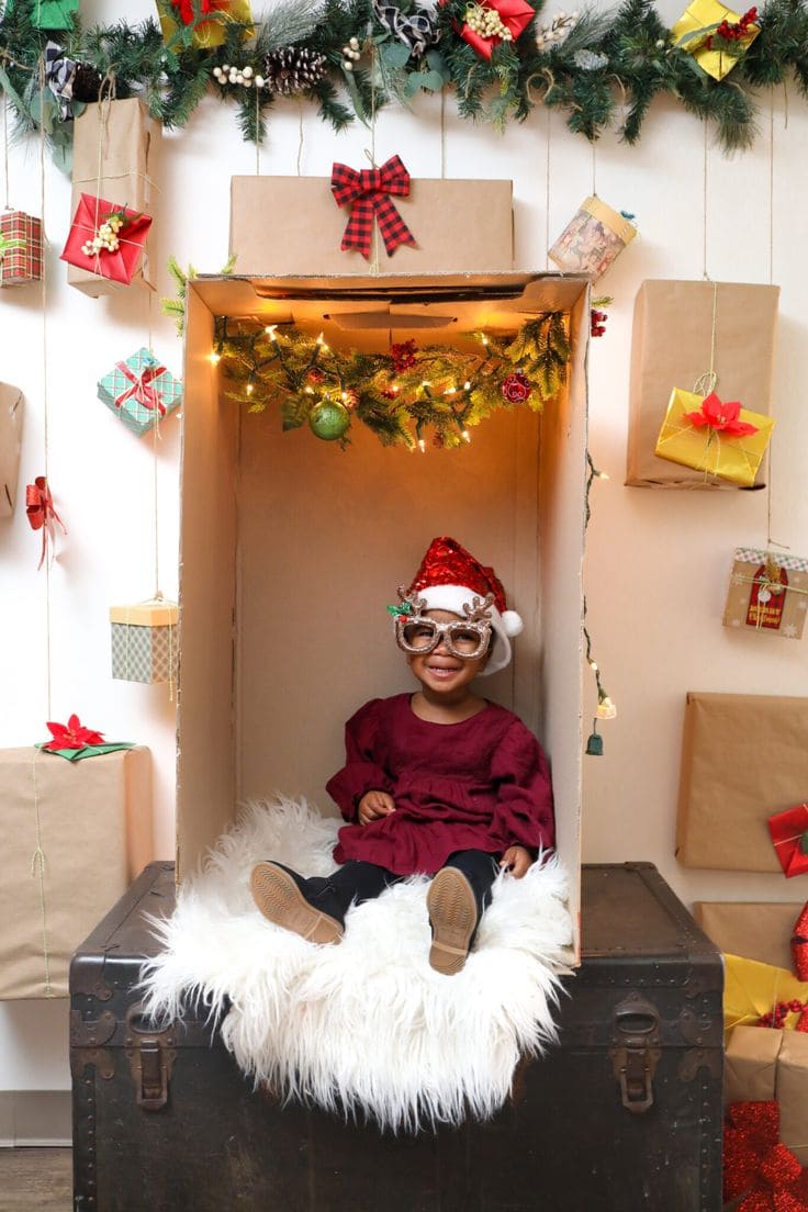 Christmas Present Box Seat Photo Booth