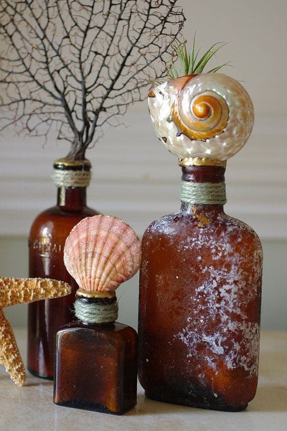 Coastal Shell Bottle Toppers