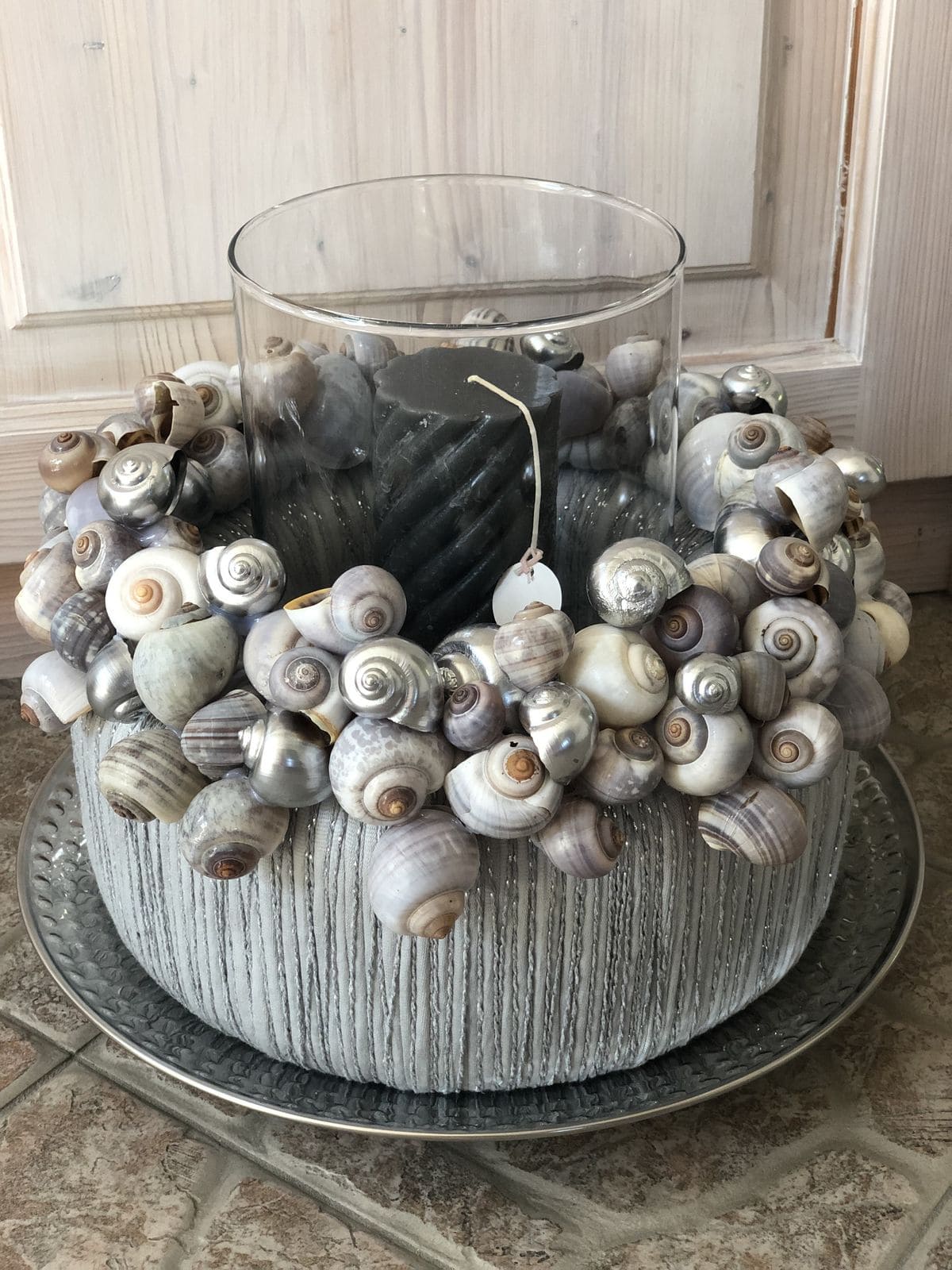 Coastal Snail Shell Candle Centerpiece