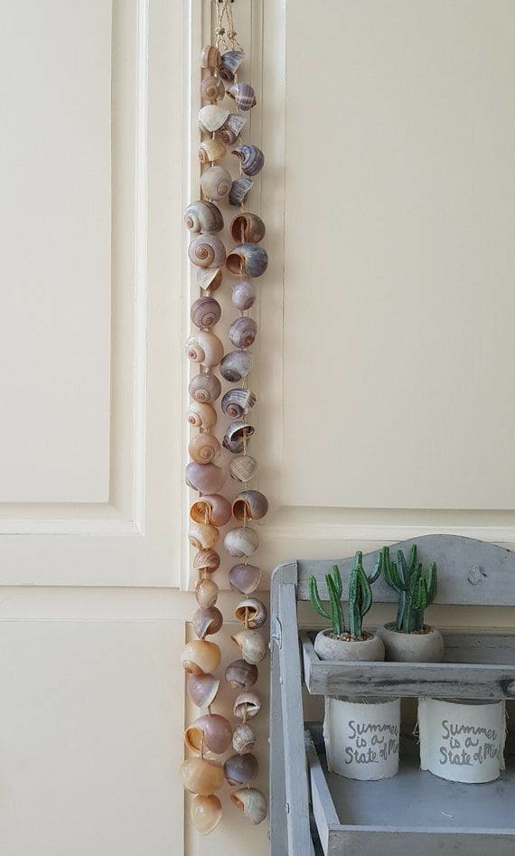 Coastal Snail Shell Hanging Garland