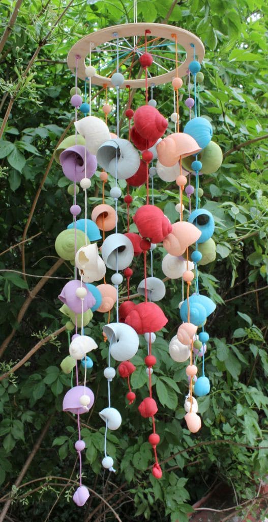 Colorful Snail Shell Wind Chime