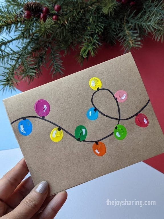 Colorful String Lights Card