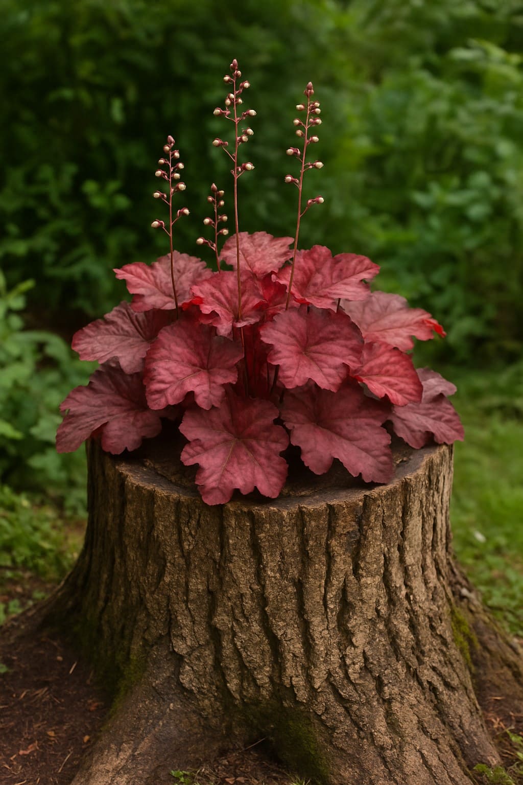8 Beautiful Plants You Can Grow in a Tree Stump Planter