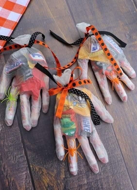 Creepy Candy Hands Treat Bags