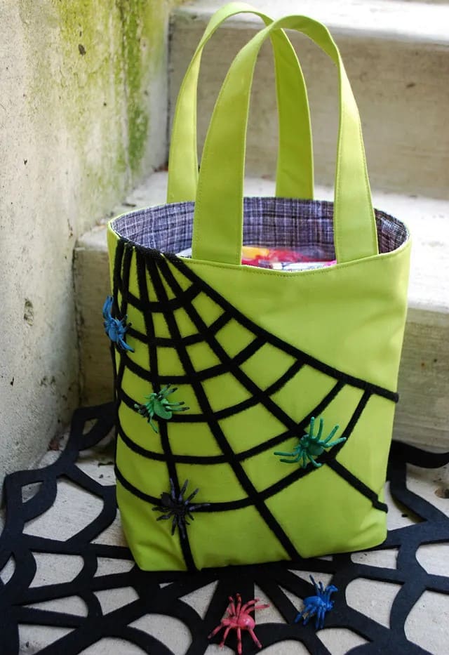 Creepy Spiderweb Halloween Tote