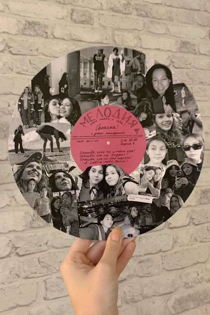 Custom Vinyl Record Photo Collage