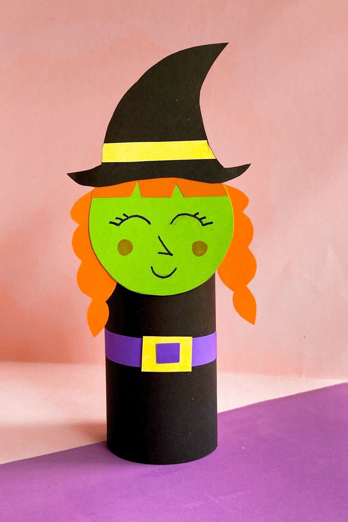 Cute Toilet Paper Roll Witch With a Cheerful Charm
