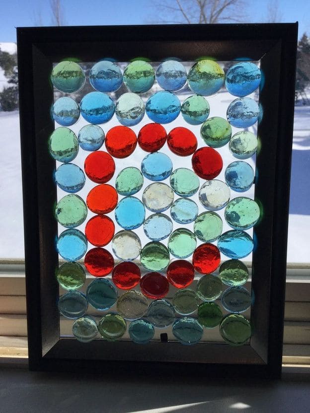 DIY Glass Gem Sun Catcher Frame