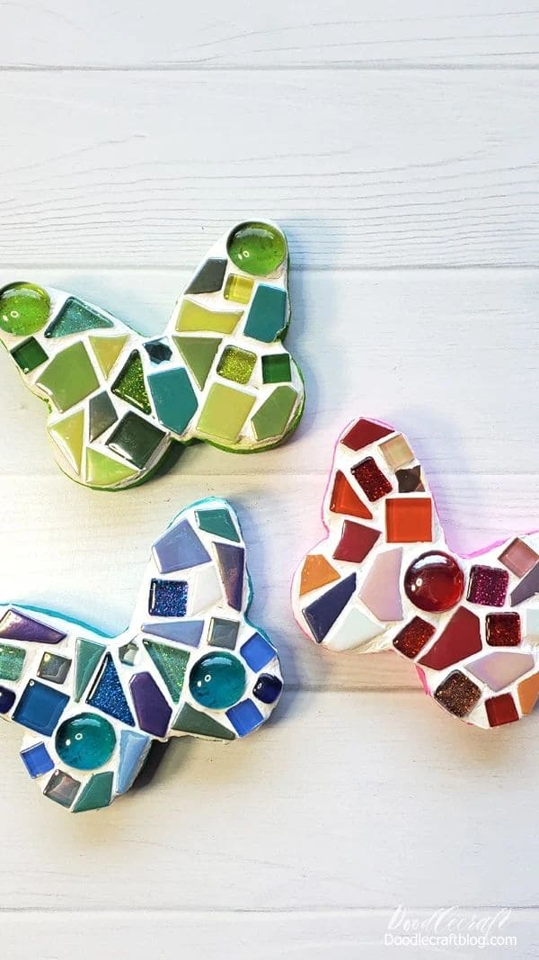 DIY Mosaic Butterfly Garden Stones