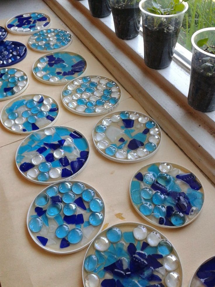 DIY Ocean-Inspired Resin Gem Coasters
