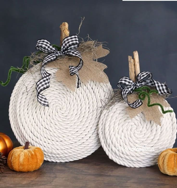 DIY Rope Pumpkins