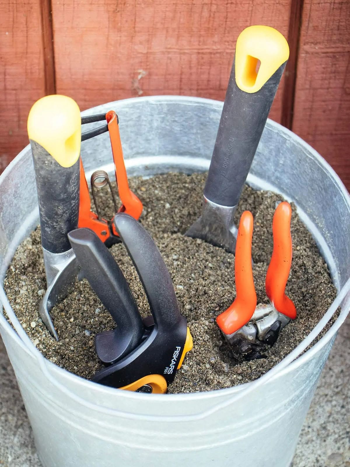 DIY Sand Bucket Tool Cleaner and Holder