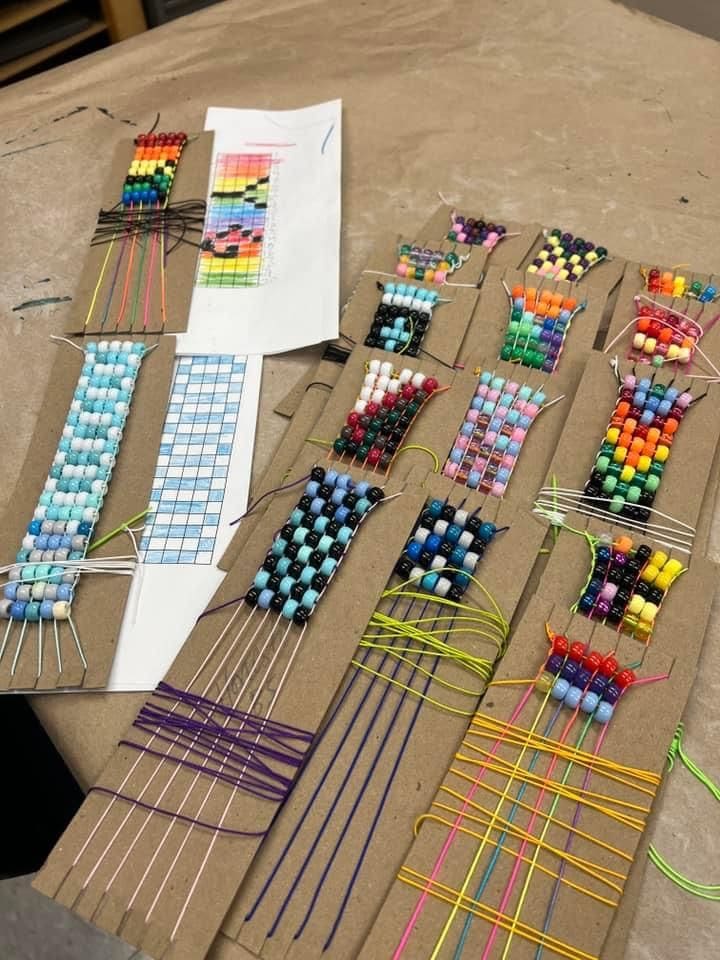 DIY Yarn and Bead Weaving Cards