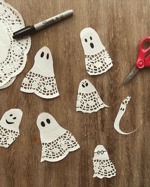 Doily Ghost Cutouts