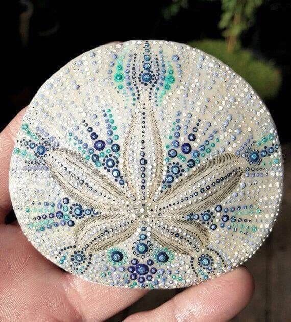 Dot-Painted Mandala Sand Dollar