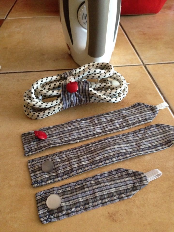 Fabric Cord Wraps from Old Shirts